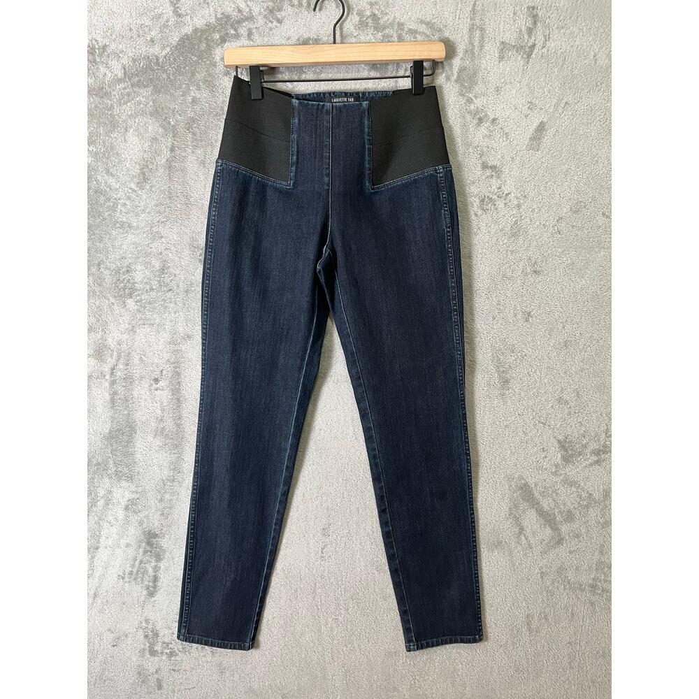Lafayette 148 Nolita Skinny Jeans Indigo Dark Wash Minimalist Chic Quiet Luxury